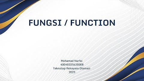#06 FUNGSI ATAU FUNCTION