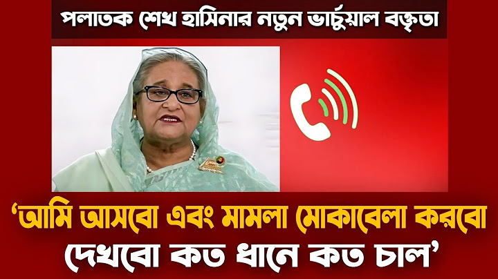 নতুন ভার্চুয়াল বক্তৃতায় যা বললেন শেখ হাসিনা | ১১ মাসেও পলাতক হাসিনার আস্ফালন থামেনি | Sheikh Hasina