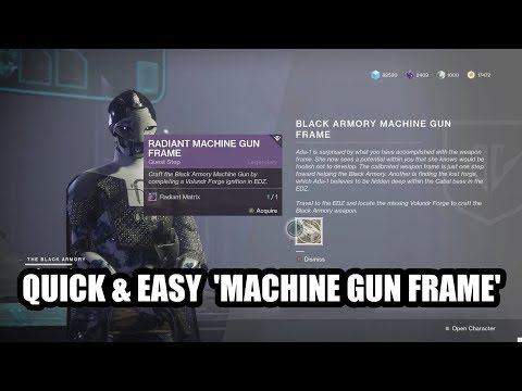 Vídeo: Etapas Da Missão De Destiny 2 Machine Gun Frame: Localizações Do Núcleo Da Arma, Black Armory Crates E Powerful Enemies Explicados