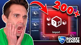 I'M TRADING UP *ALL* MY VERY RARES TO IMPORT! 'LUCKY' (Rocket League Import Trade Ups)