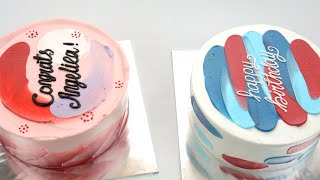 minimalist korean cake design | how to make korean style cake | korean birthday cake decoration