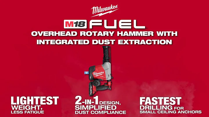 Milwaukee® M18 FUEL™ Overhead Rotary Hammer with Integrated Dust Extraction