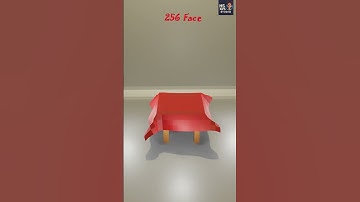 A Wooden Table and A Big Red Color Cloth Satisfying Blender Simulation || Realistic 3D Physics Loop.