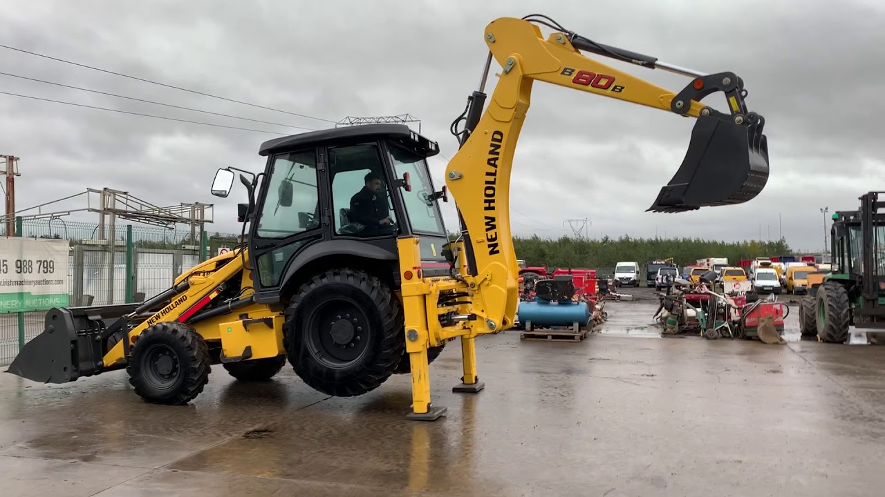 UNUSED 2019 NEW HOLLAND B80B 4WD TURBO BACKHOE LOADER c/w 4 In 1 BUCKET