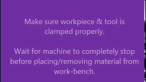 CNC Machine Safety Video