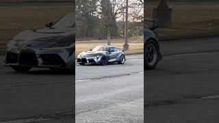 These two modified cars Toyota GR Supra and BMW F90 M5 looks amazing #shorts
