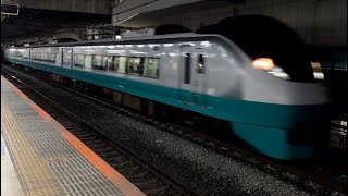 【ジョイント音】29M 常磐快速線 E657系K17編成(グリーンレイク塗装) 特急 ひたち29号 いわき行 北千住駅1番線 通過 A0111-02