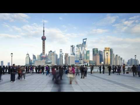 t l new pudong skyline looking across the huangpu river from the bund shang WkVytWJEH