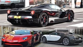 Super Cars Spotting in London! One weekend! Mansory Veyron Vivere, F40, Aventador SV, LaFerrari