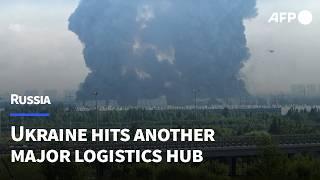 Smoke rises into sky after Ukraine drone attack hits 'Russia's Amazon' warehouse | AFP