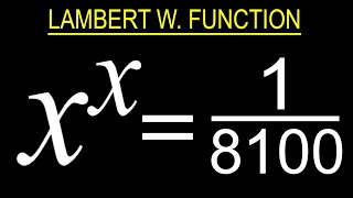 Lambert W. function || Solve for the value of x ● x^x=1/8100 || Easy steps to solve #premath
