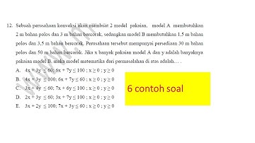 model matematika program linier