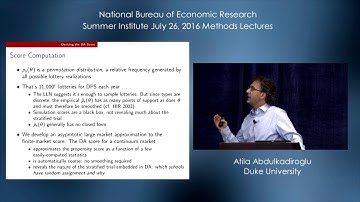 2016 Methods Lecture, Atila Abdulkadiroglu, "Research Design Meets Market Design: Using..."