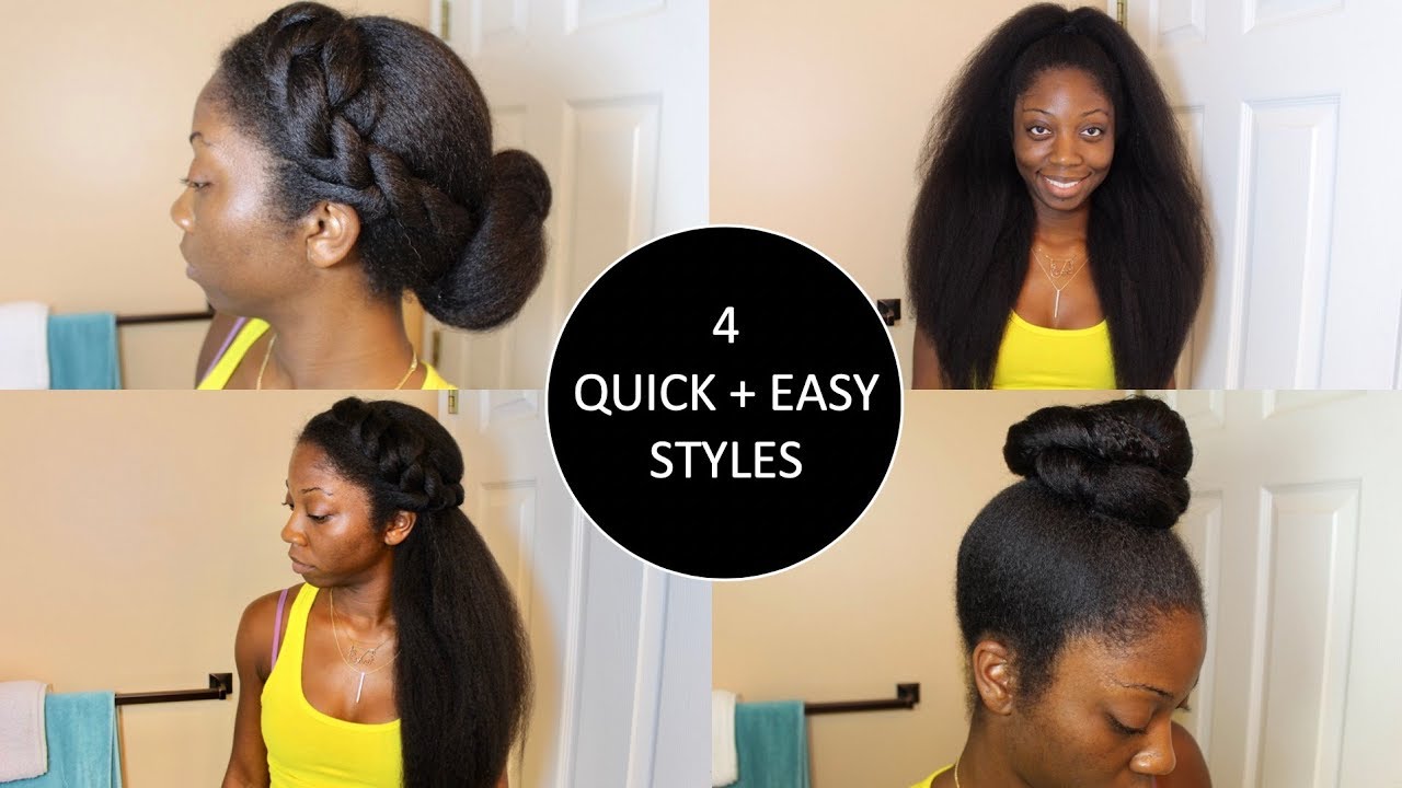 4 QUICK and EASY BACK TO SCHOOL HAIRSTYLES FOR NATURAL HAIR ft. Curls Curls
