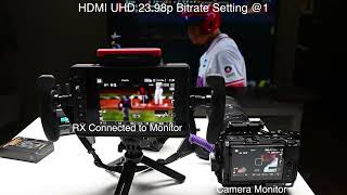 Accsoon CineView SE 4K Latency Test– HDMI UHD 23 98p Bitrate Setting @1