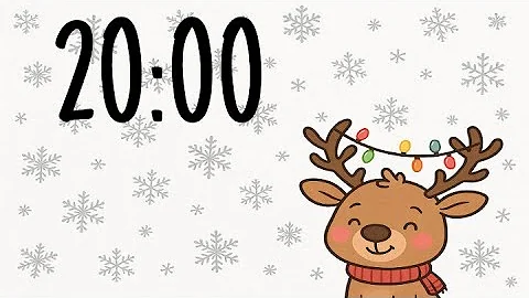 20-Minute Classroom Countdown Timer | Reindeer & Silver Snowflakes | Winter Focus Timer 🦌❄️