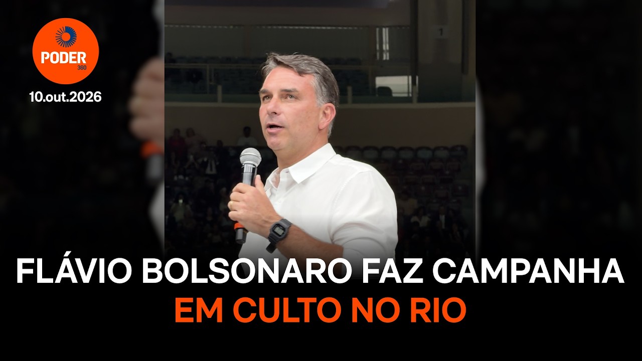 Flávio Bolsonaro fala em “guerra espiritual” durante culto no Rio