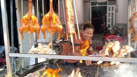 Quầy cá lóc nướng trui, vịt quay, gà quay tuyệt ngon ở  Kế Sách/ Ẩm thực miền Tây