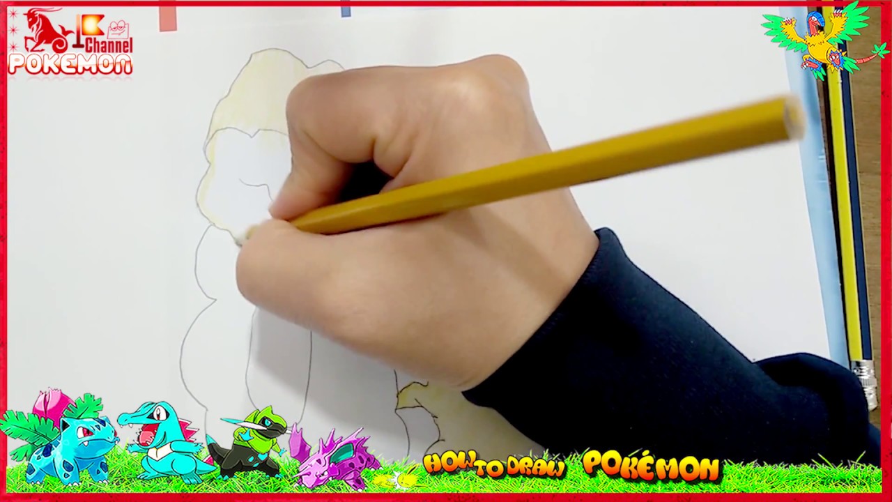 How to draw Furfrou Diamond Style cute Pokemon tutorial drawings for kids