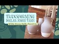 Glass Vases into Faux Ceramic Pots | Dixie Belle Paint DIY