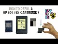 How to refill a HP 304, HP 304XL &amp; HP 65 Black ink cartridge