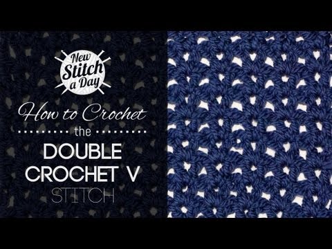How to Crochet the Double Crochet V Stitch - YouTube