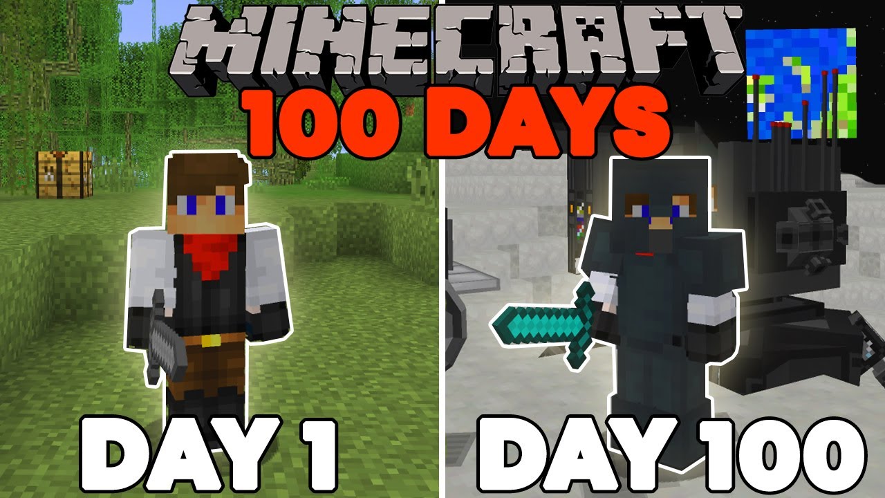 I Survived 100 Days in Space in Minecraft - YouTube