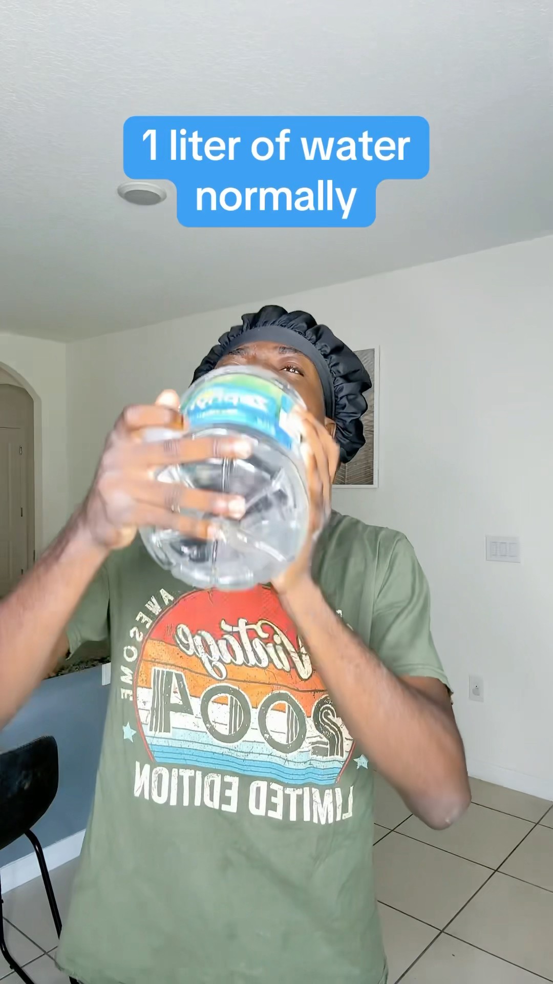 1 liter of water ?