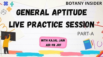 General Aptitude Practice Session-1 I CSIR-NETJRF I How to prepare for Part-A Rank Booster