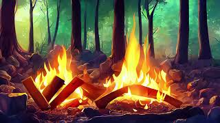 Fading Embers: Serene Campfire Soundscape