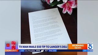 Diner s honest 50 tip warms hearts at famous L A deli