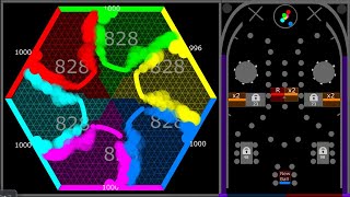 Multiply or Release hexagon version #marblerace #marblerun #algodoo screenshot 1