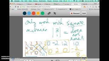 Algebra 4.3 Determinants & Cramer