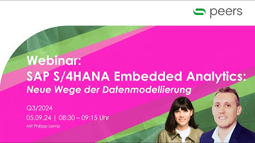 Webinar: SAP S/4HANA Embedded Analytics - Neue Wege der Datenmodellierung