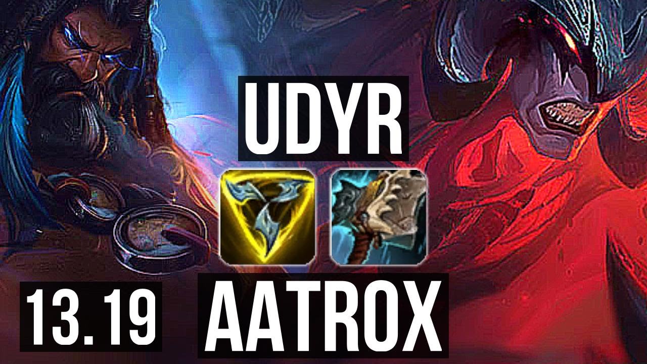 UDYR vs AATROX (TOP) | 7 solo kills, 600+ games | KR Master | 13.19