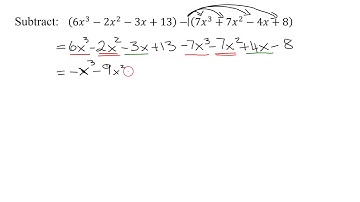 Subtract Two Four-Term Polynomials