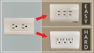 Need more sockets!!! Replacement of double outlet to triple outlet socket