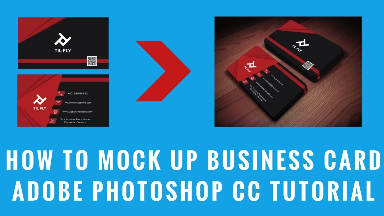 Download How to Mock Up Business Card Adobe Photoshop CC Tutorial Til Fly - YouTube