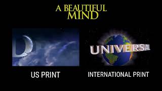 A Beautiful Mind (2001) Opening Sequence Comparison Logo Movie (No Copyright)