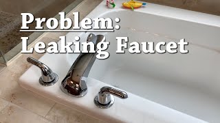 How To 008  Leaking Bathtub Faucet & Delta Handle Removal