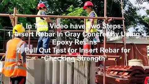 Rebar Insert in Gray Concrete & Pull Out Test