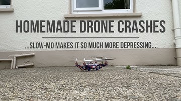 3D Printed Homemade Drone - Slow-Mo Crashes