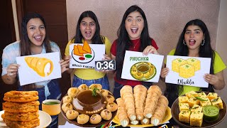 WHOEVER DRAWS THE BEST WINS THE FOOD | Draw And Eat Challenge with @DingDongGirls ||