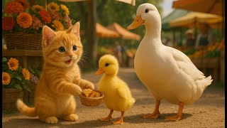 🦆 Gingy Cat Meets Dabbley Duckling: Lost and Found at the Village Fair 🎡💛