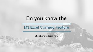 How to use Camera Feature in Ms Excel.