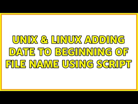 Unix & Linux: adding date to beginning of file name using script
