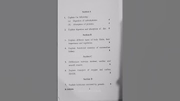 Animal Physiology (MZOO-302) (Third Sem.) SPU Mandi H.P. Question Paper 2024