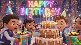 Happy Birthday Song with Lyrics ✨ | Easy Sing Along Birthday Music Video ।। Birthday song