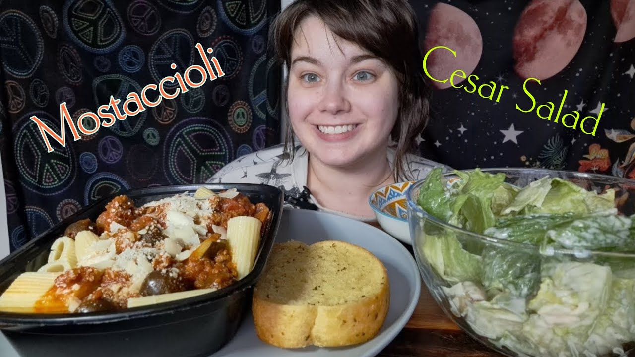 Mostaccioli with Meat Sauce & Caesar Salad & Texas Toast