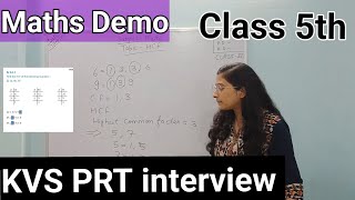 KVS PRT Interview Demo 2023 | Maths 5th class | HCF Demo | Teach in story telling 🫰 Easiest way